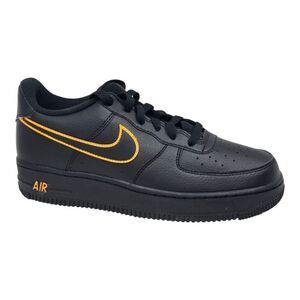 Nike Air Force 1 'Sundial Orange' Black Sneakers, Size 6.5Y / 8 Women IF6158-001